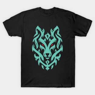 Wolf Tribal Ornament lovely blend drawing cute cool colorful T-Shirt